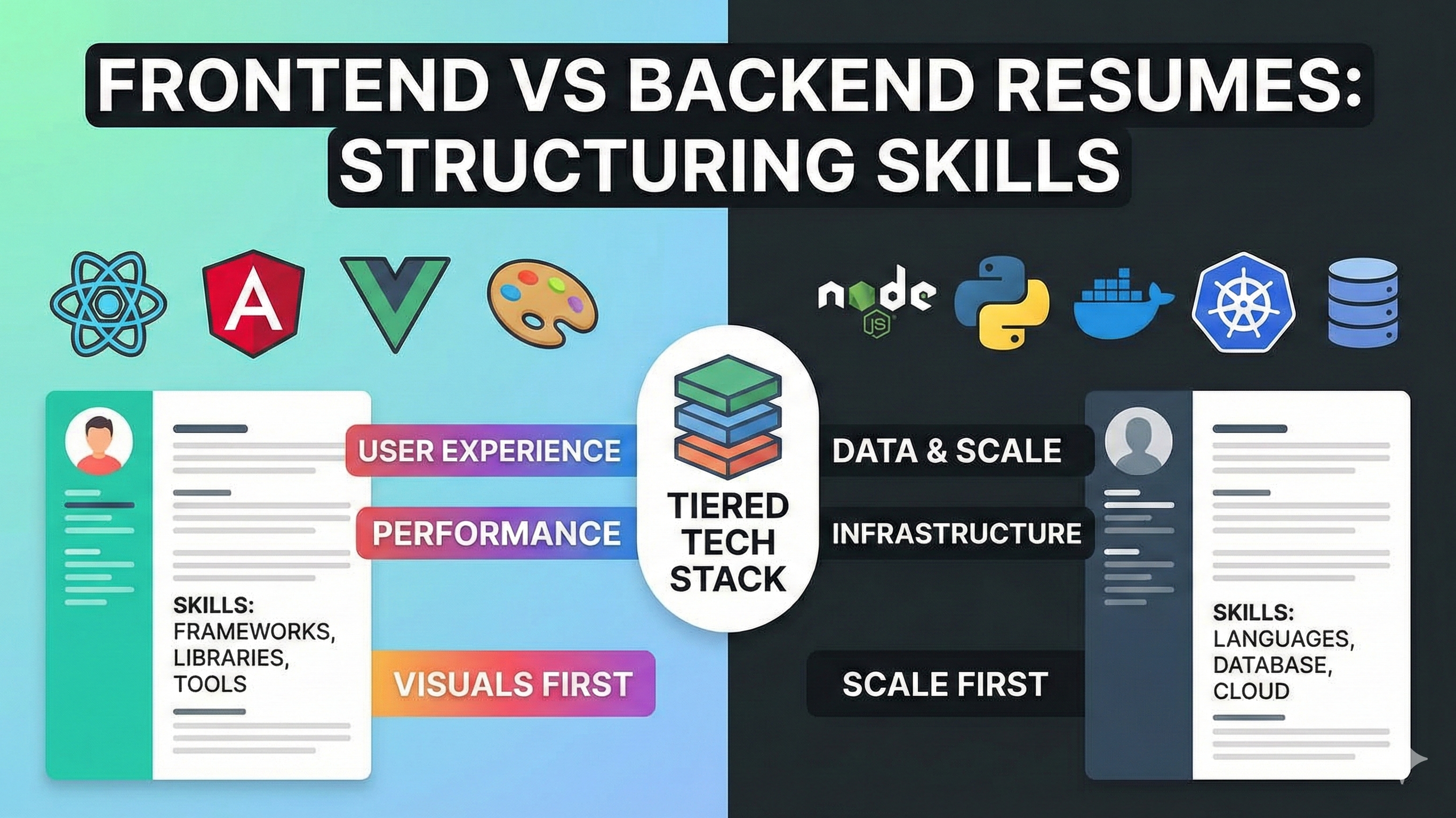Frontend vs Backend Resumes: How to Structure Your "Skills" Section