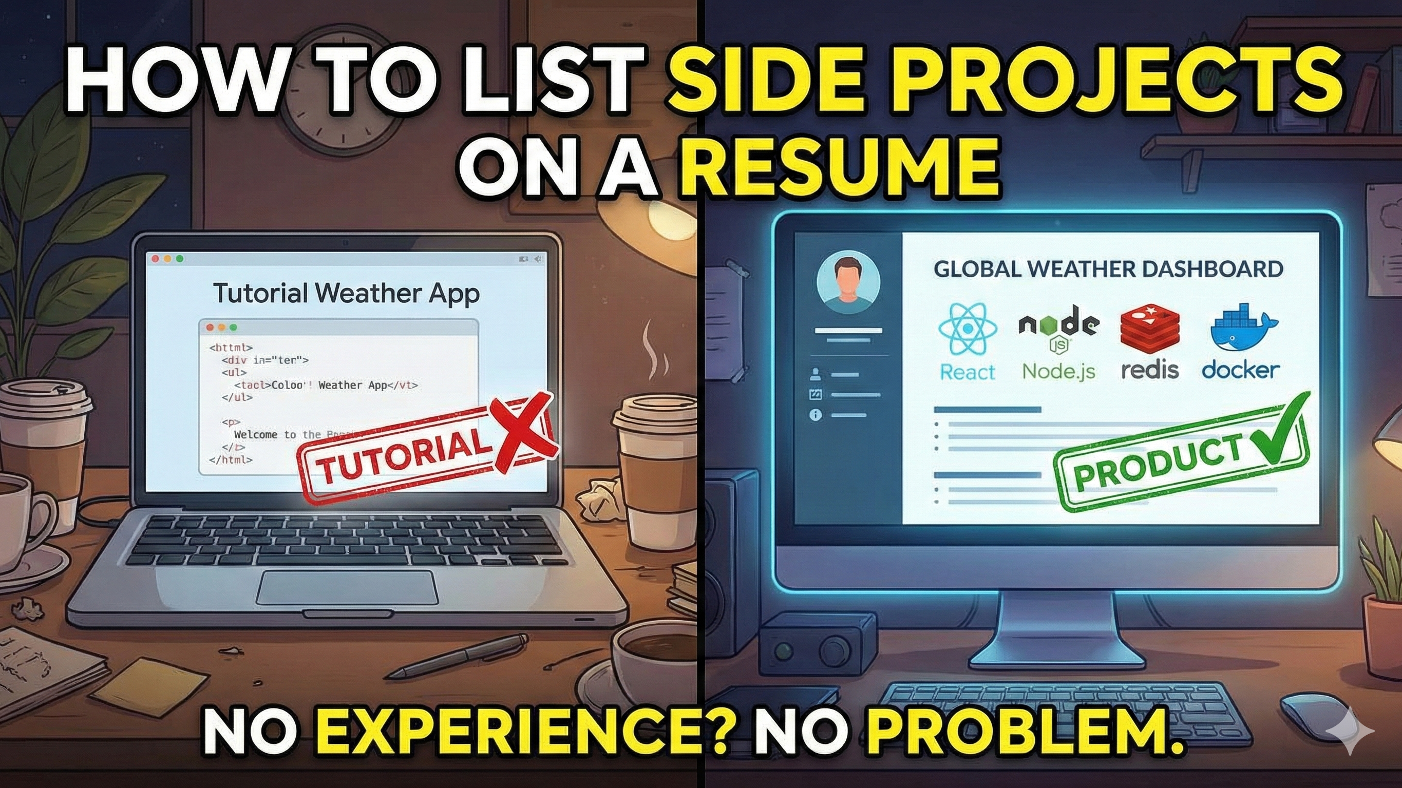 How to List "Side Projects" on a Resume (When You Have No Experience)
