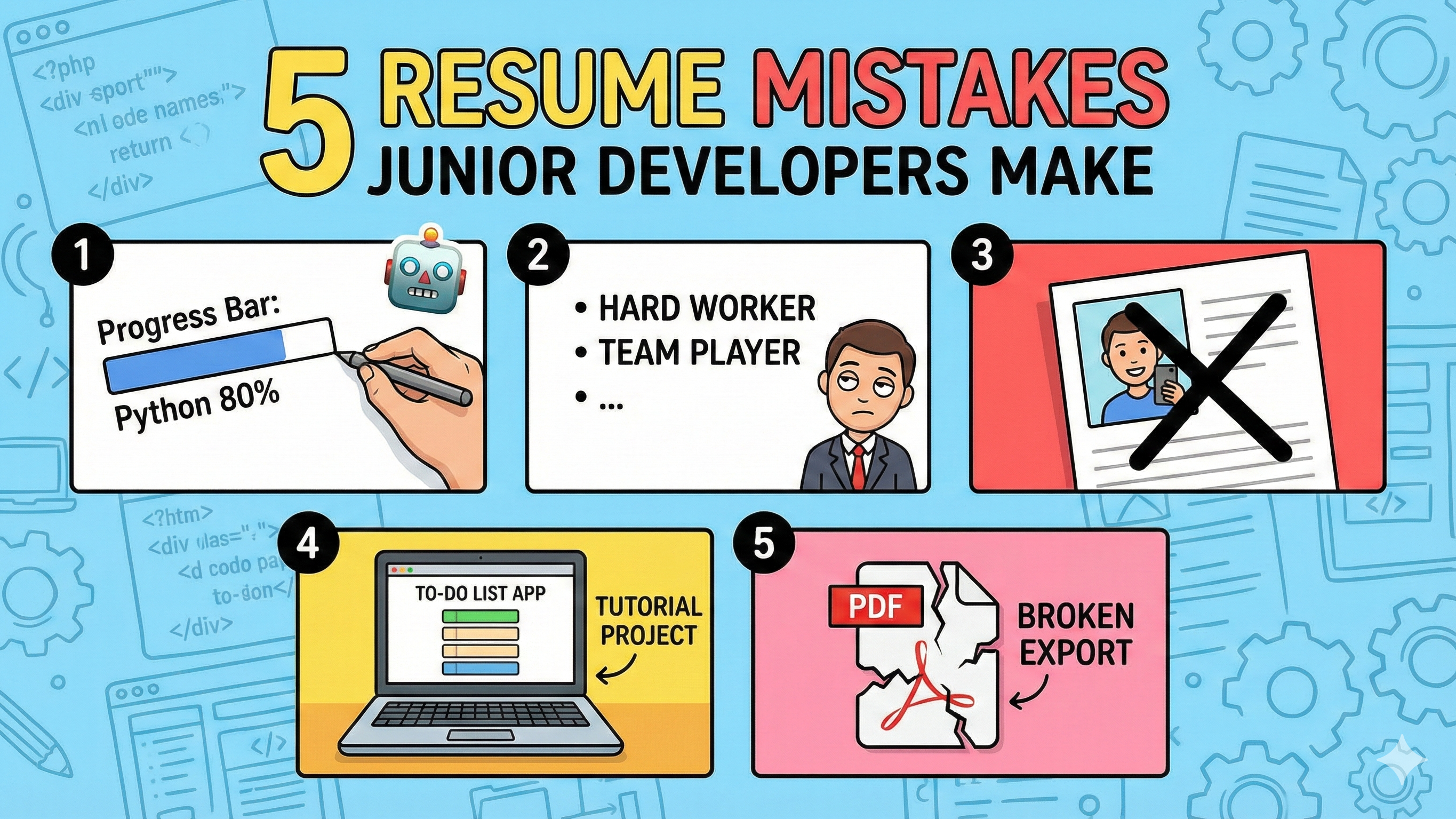 5 Resume Mistakes Junior Developers Make (That Scream "Inexperienced")