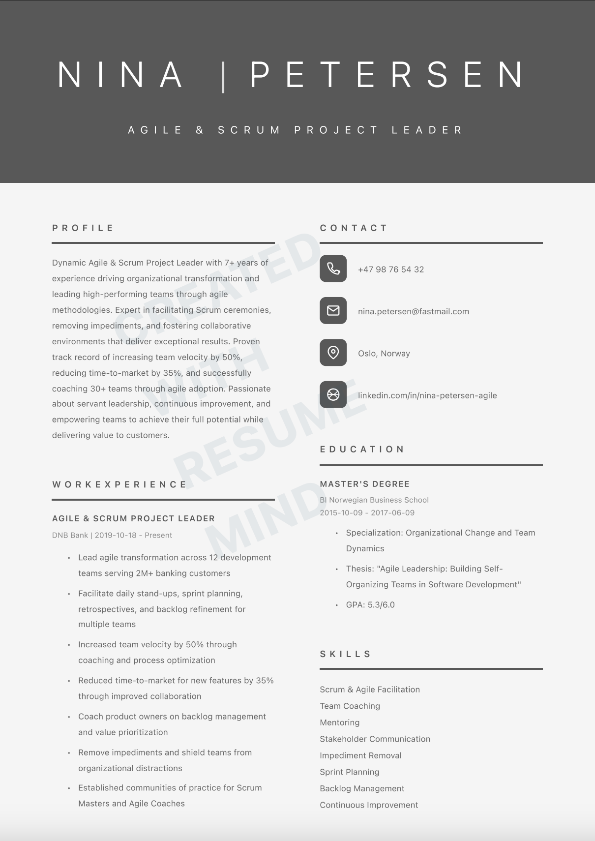 Agile & Scrum Project Leader