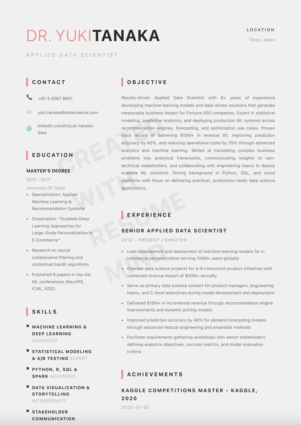 Applied Data Scientist