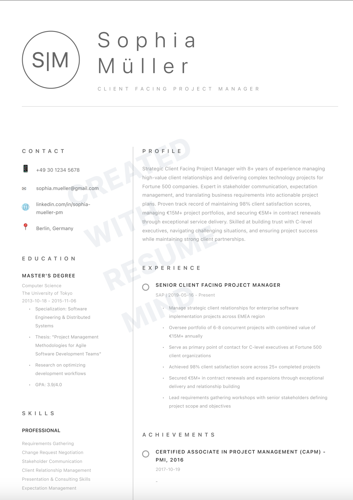 Client-Facing Project Manager