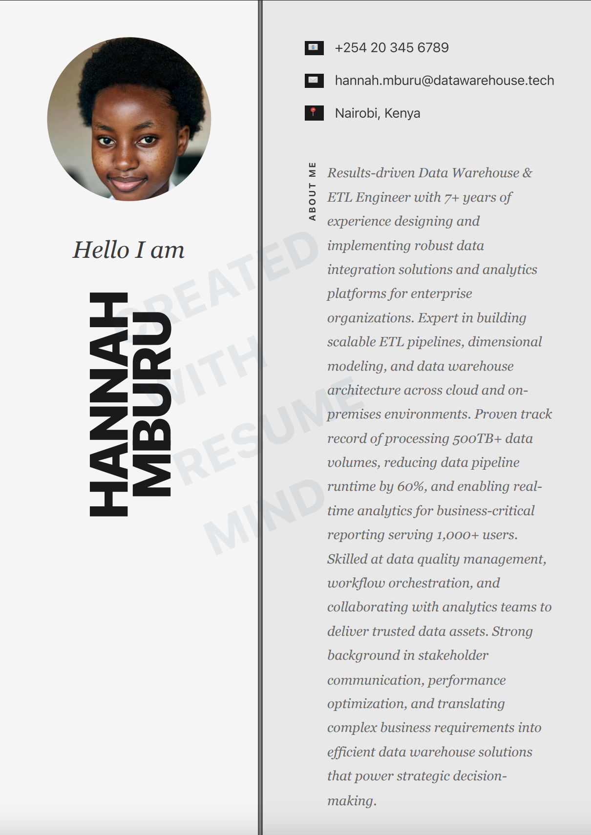 Data Warehouse & ETL Engineer