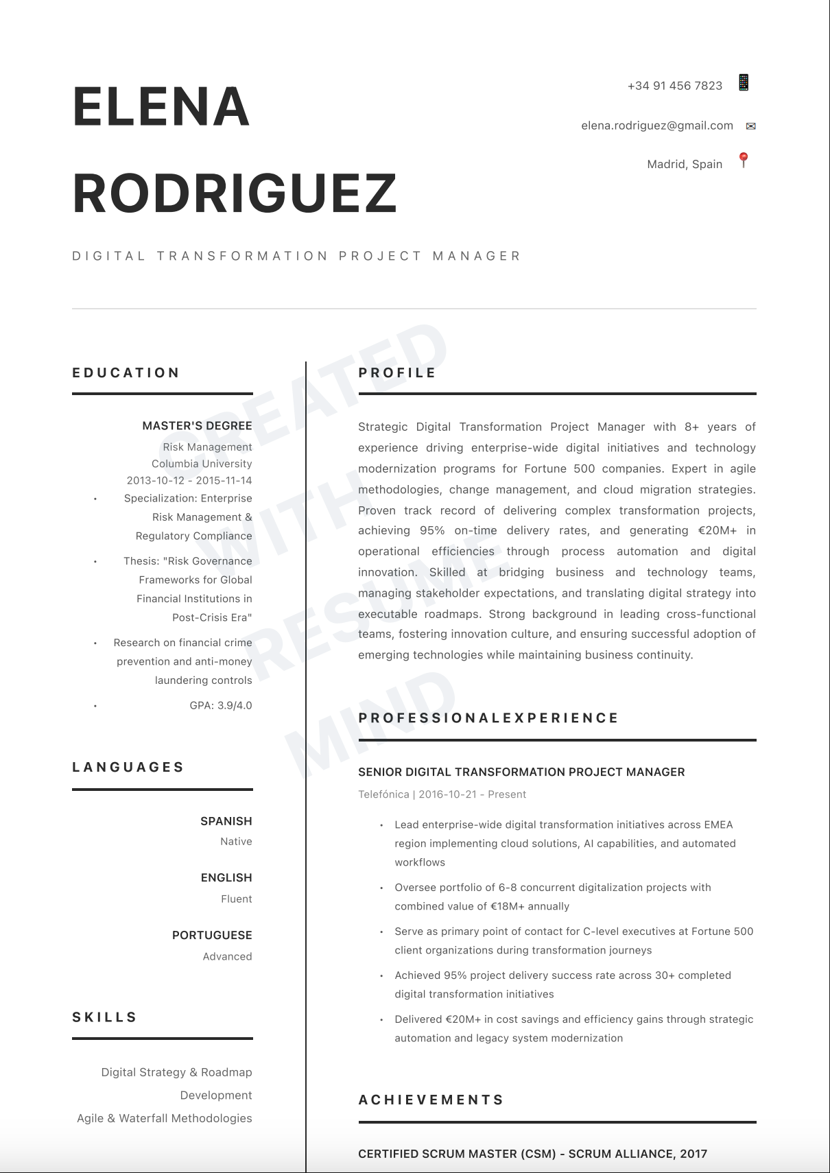 Digital Transformation Project Manager