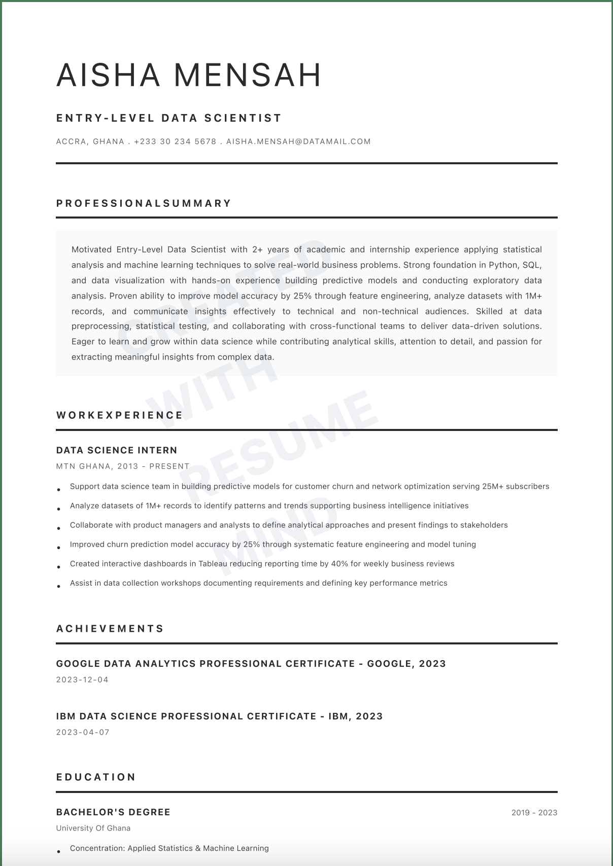 Entry-Level Data Scientist