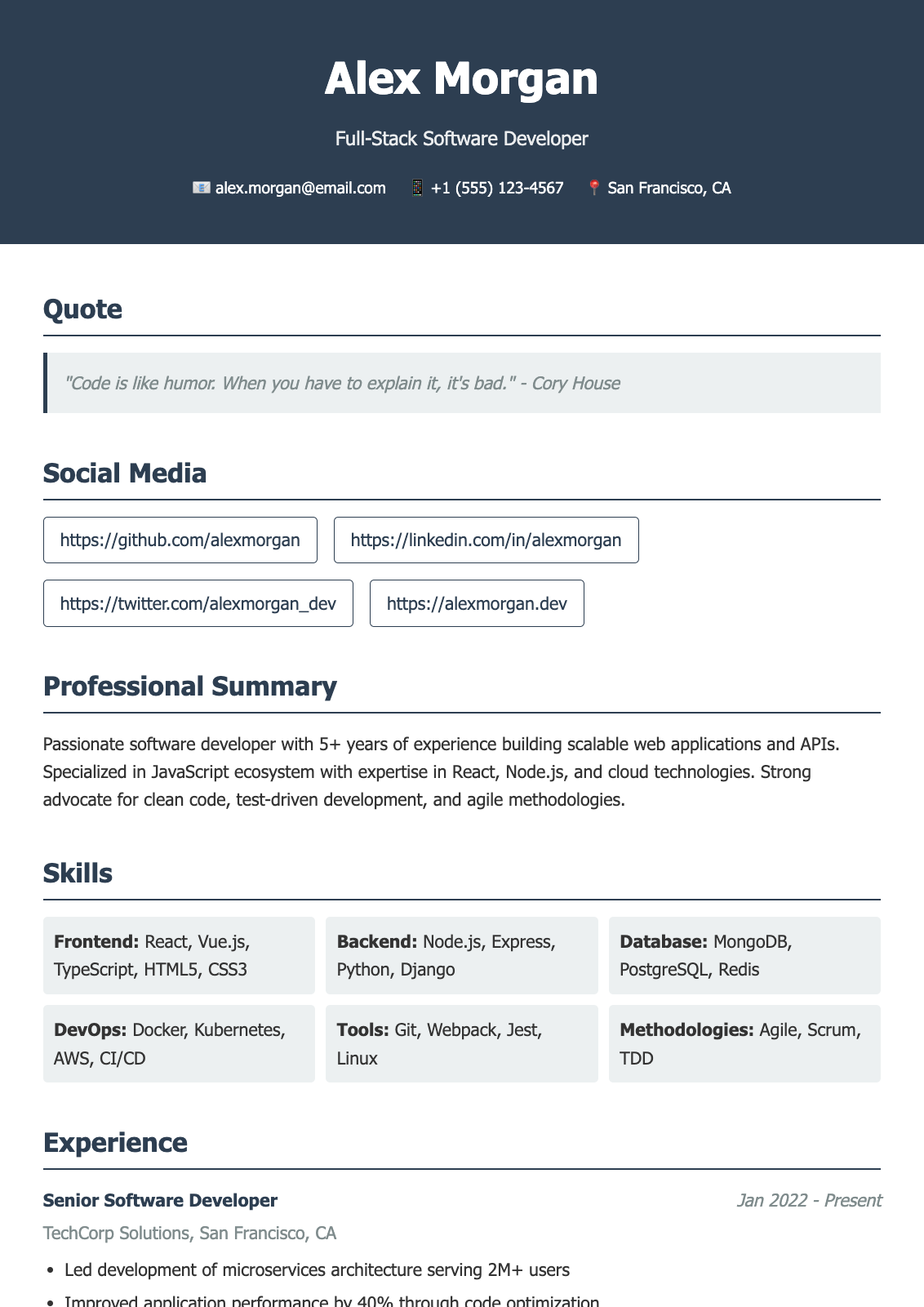 Full Stack Developer