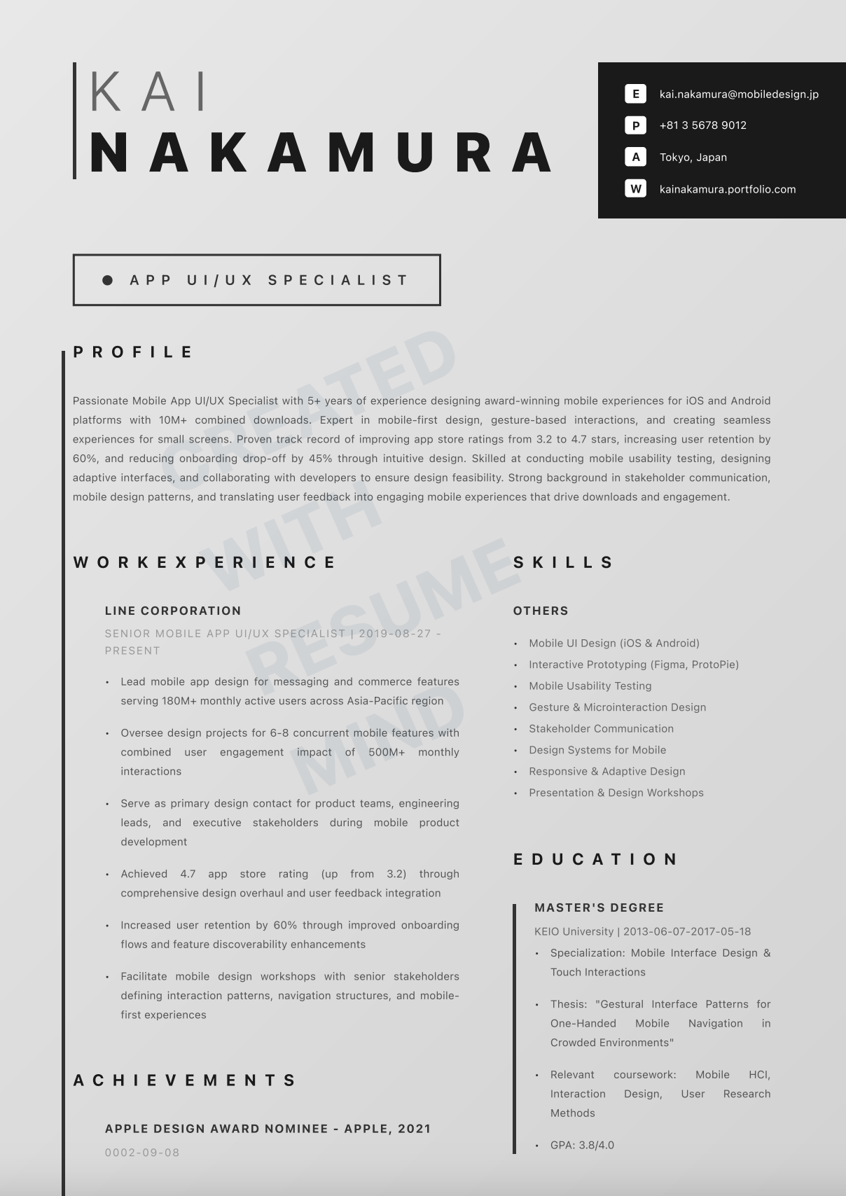 Mobile App UI/UX Specialist