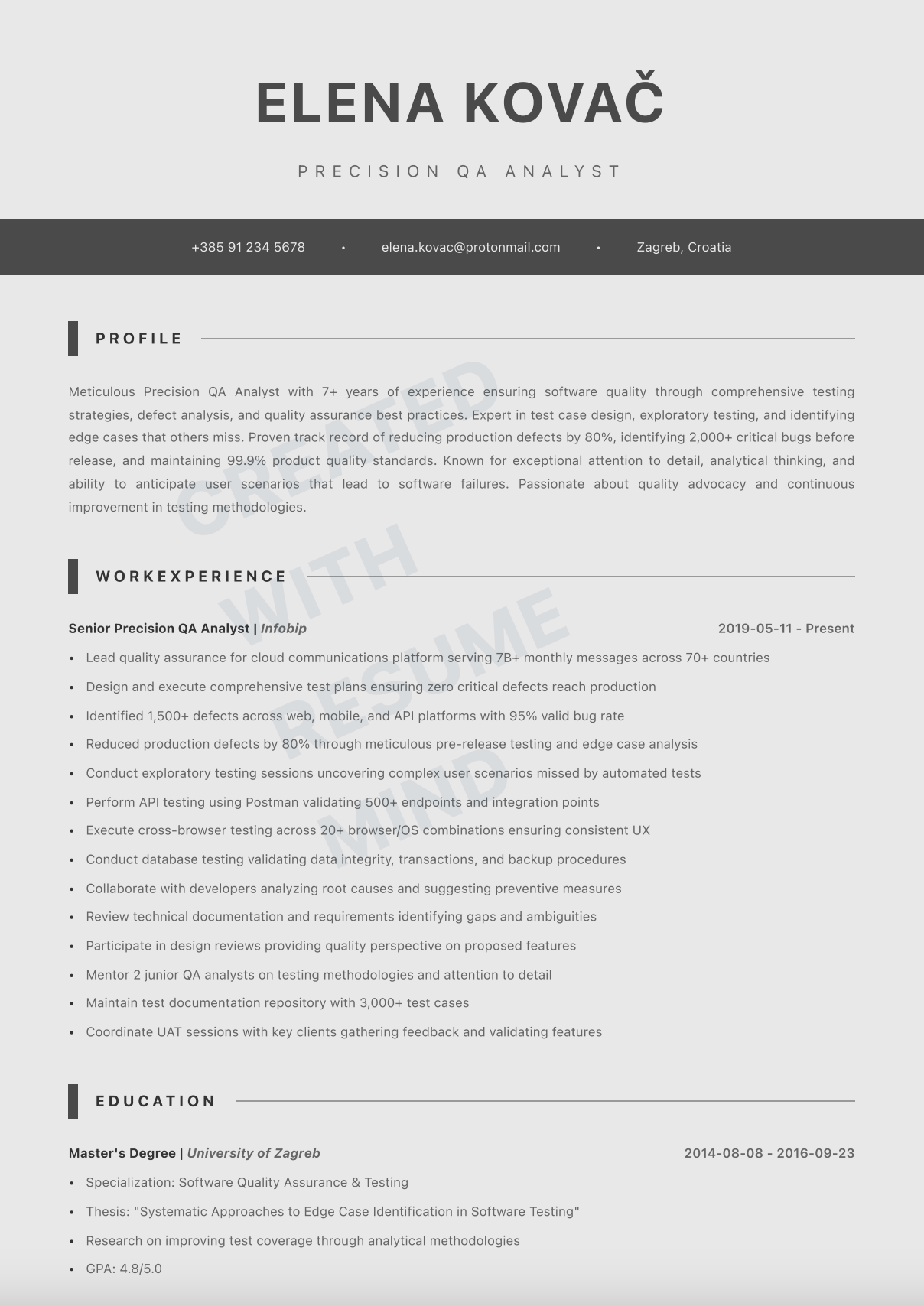 Precision QA Analyst